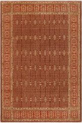 handmade Transitional Kafkaz Brown Rust Hand Knotted RECTANGLE 100% WOOL area rug 9 x 12